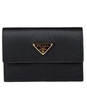 Prada Accessoires ,Zwart ,Leer Kaarthouder