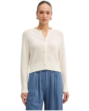 forte_forte Kaschmir-Strickjacke - Weiß