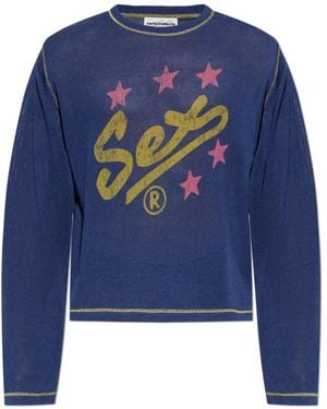 Carne Bollente Spell It Out Sweater - Blau