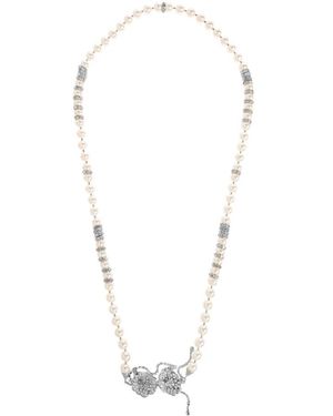 Alessandra Rich Parelo Met Bloemsluiting - Metallic