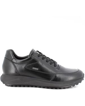 Igi&co Schwarze Leder Gore-Tex Sneakers - Grau