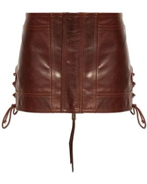 DSquared² Leather Skirts - Marrone