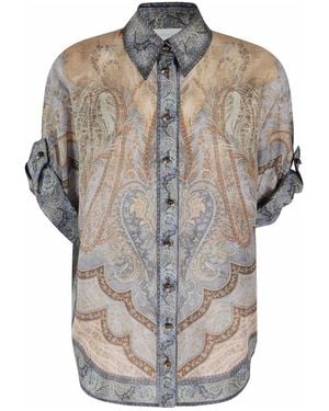 Zimmermann Overhemden ,Veelkleurig ,Leer Wanderlust Shirt - Grijs