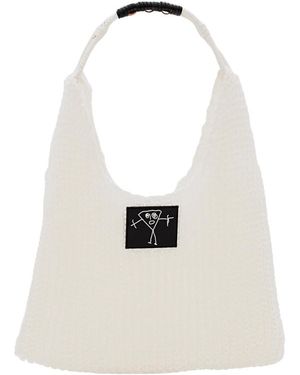 Plan C Mesh Shopper Bag - Wit