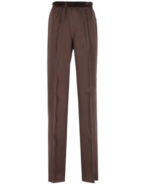 Tom Ford Stretch Seiden Pyjamahose - Braun