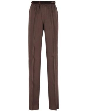 Tom Ford Nachtkleding ,Bruin ,Satijn Stretch Zijde Pyjamabroek
