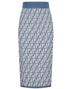 Fendi Ff Institutional Skirt - Blau