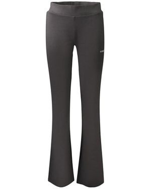 Guess Broeken ,Zwart ,Wijde Pijpen Legging Met Elastische Taille - Grijs