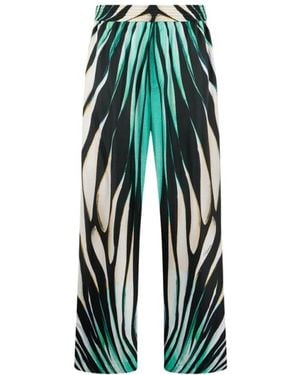 Roberto Cavalli Wide Trousers - Green