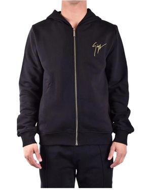 Giuseppe Zanotti Stijlvolle Zip-Through Sweatshirts Hoodies Voor Mannen - Blauw
