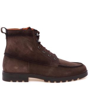 Santoni Lace-Up Boots - Brown