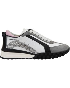 DSquared² Leder sneakers mit schnürung - Grau