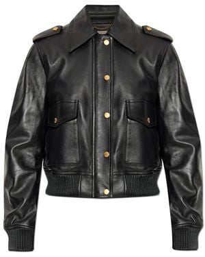 Michael Kors Leather Jackets - Black