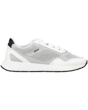 BOSS Panelled Perforated Sneakers - Weiß