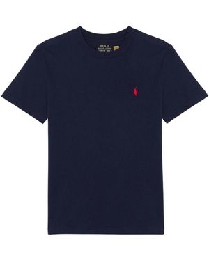 Polo Ralph Lauren Katoenen Jersey T-Shirt Met Ronde Hals - Blauw