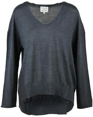 ALESSIA SANTI Asymmetrischer Pullover Aus Gebürstetem Strick - Blau
