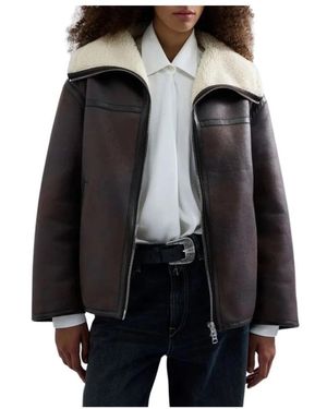 Replay Jassen ,Bruin ,Polyester W002N Jas - Zwart