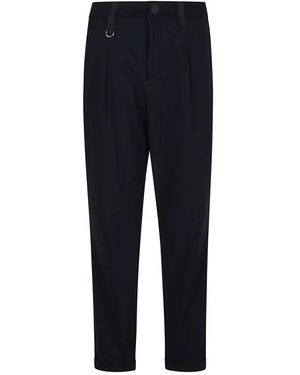 High Pantalones Azul Pierna Ancha Ajuste Suave, Mujer, Talla