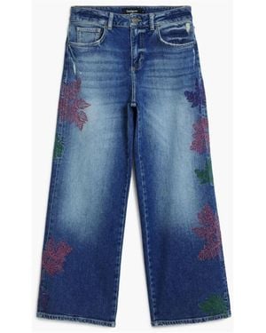 Desigual Cropped Jeans - Azul