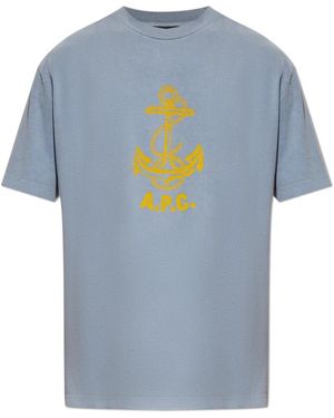 A.P.C. T-Shirts - Blauw