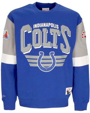Mitchell & Ness Hoodies & Sweatvesten ,Blauw ,Katoen Indianapolis Colts Crewneck Sweatshirt Nfl