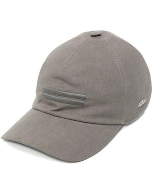 ZEGNA Linnen Cap Hat - Grijs