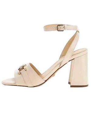 Guess Schoenen ,Wit ,Elegante Ivory Hoge Hak Sandalen - Naturel