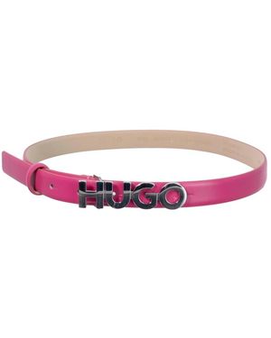 HUGO Leder Logo Zula Gürtel - Lila