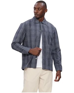 SELECTED Slmrlxsvend Wt Check Wool Blend Light Os - Blau