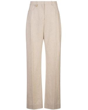 Jacquemus Wide Trousers - Natural