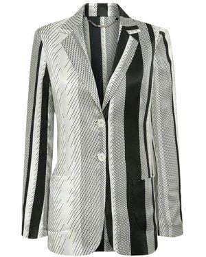 Kiton Jacket Silk - Grijs
