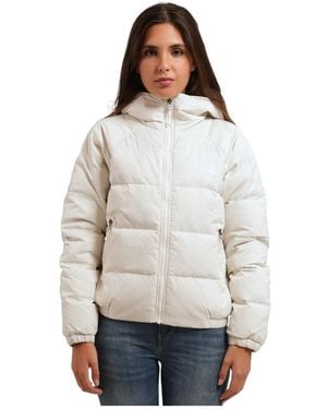 The North Face Fitness ,Wit ,Nylon Nuptse Korte Jas - Grijs