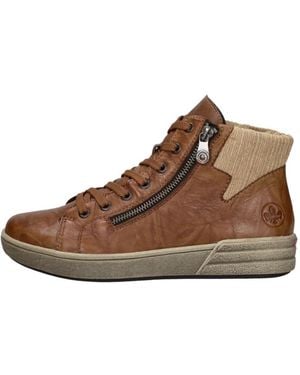 Rieker Veterschoenen Hoog - Braun