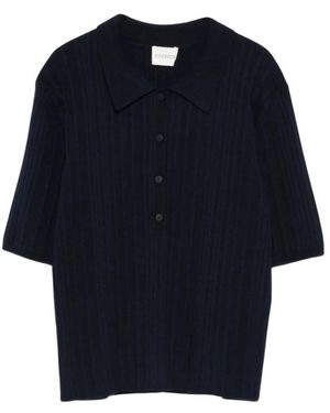 Closed Geripptes Strickpolo - Blau