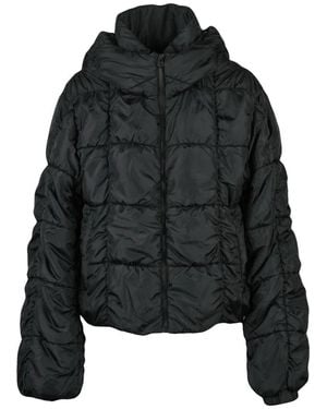 DIESEL Polyester Embossed Down Jacket - Black