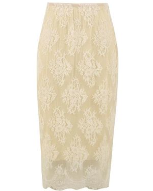 Aniye By Rokken ,Polyester Midi Rok Vivì - Naturel