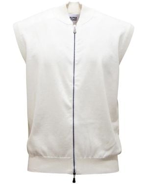 Alpha Studio Waistcoats - White