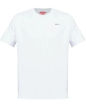 DIESEL T-Shirt Met Ronde Hals - Wit