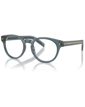 Prada Elegante Panthos Sonnenbrille Mit Metall Detail - Blau