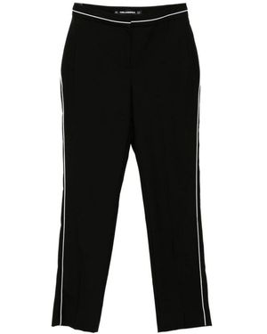 KARL LAGERFELD Straight Trousers - Black