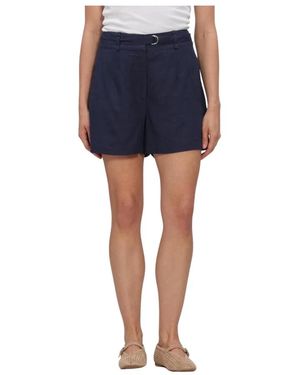 Y.A.S Yasagana Hw Leinen-Mix Mini-Shorts - Blau