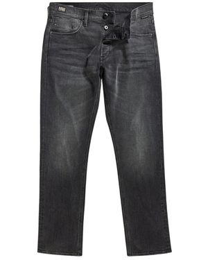 G-Star Zwarte Straight Fit Jeans Met Stretch - Grijs