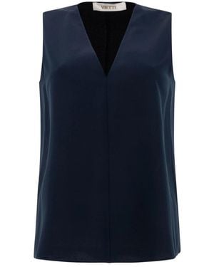F.it Mouwloze Top Met V-Hals - Blauw