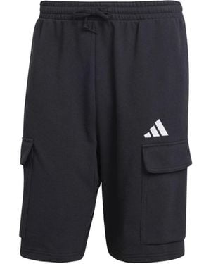 adidas Essentials Feel Cozy French Terry Cargo Shorts - Zwart