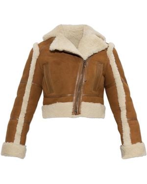 Balmain Leather Jackets - Marrón