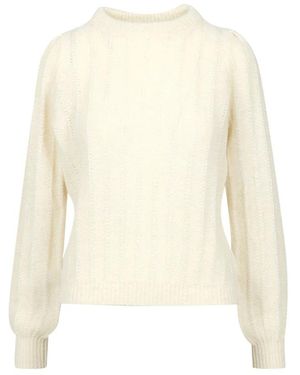 Roy Rogers Wide Crew Neck Sweater - Wit