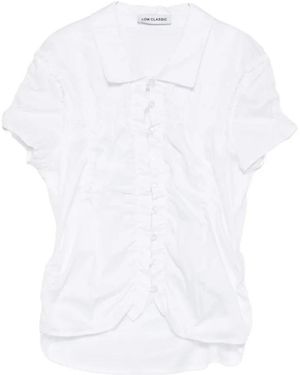 Low Classic Kreukvrije Blouse Met Halflange Mouwen - Wit