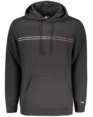 Tommy Hilfiger Schwarzer Baumwoll Herren Pullover Hoodie