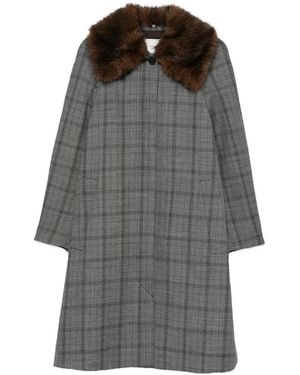 Tela Single-Breasted Coats - Grey