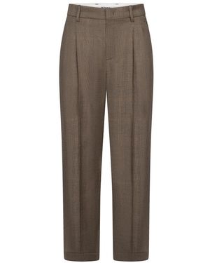 Rossi Nevin Pantalon Met Plooi - Bruin